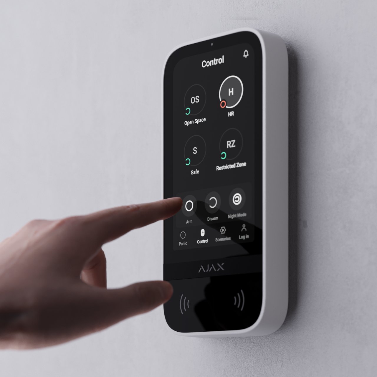 AJAX KeyPad TouchScreen Bedienteil der Funkalarmanlage